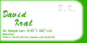 david kral business card